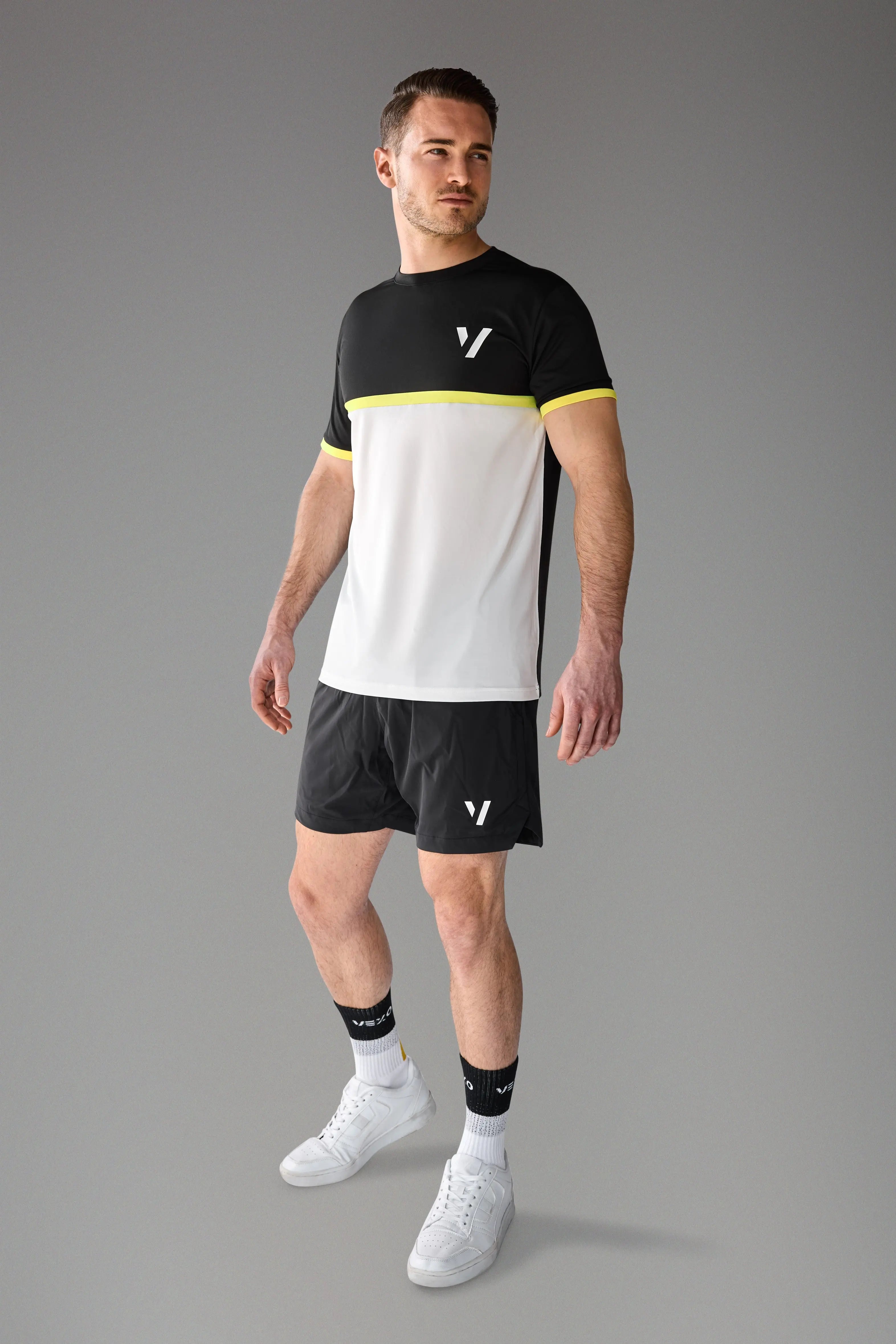 Vexo PrimeFit Match Tee – high-performance tennis t-shirt with a fitted design, breathable DryFit fabric, and lightweight feel for optimal comfort on court.