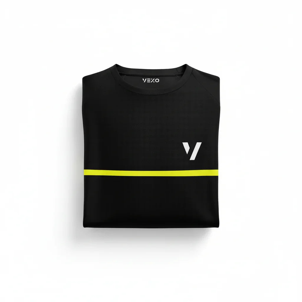 Professional folded tennis shirt without visible sleeves