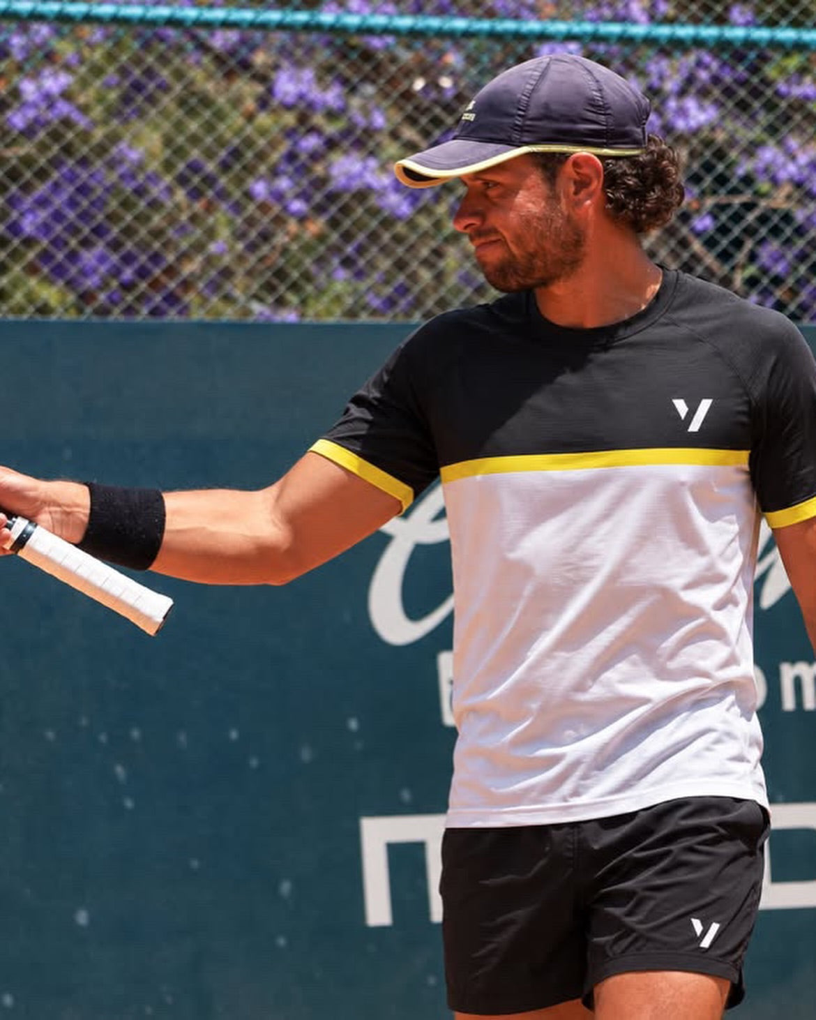 Tennis player wearing Vexo