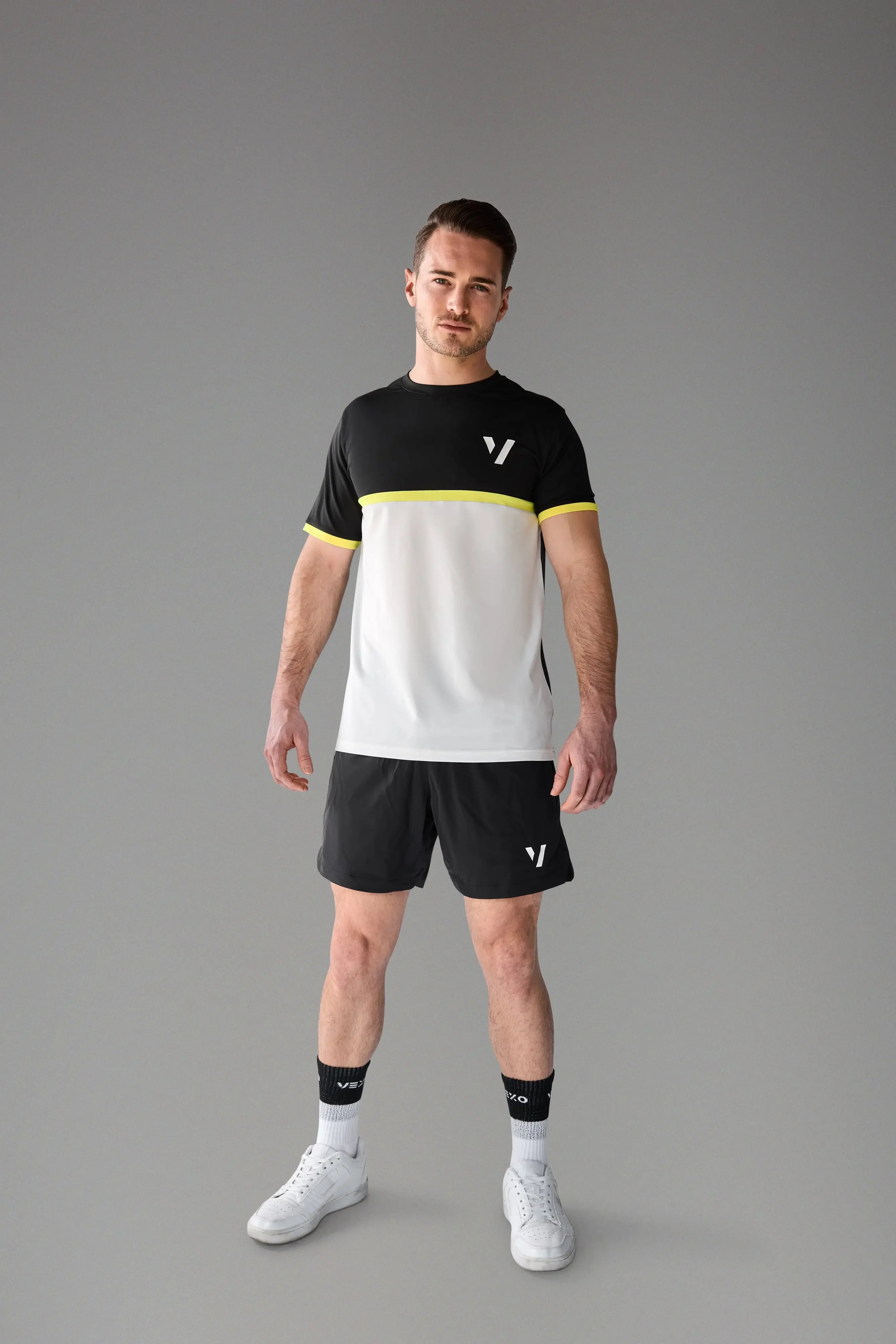 Vexo PrimeFit Match Tee – high-performance tennis t-shirt with a fitted design, breathable DryFit fabric, and lightweight feel for optimal comfort on court.